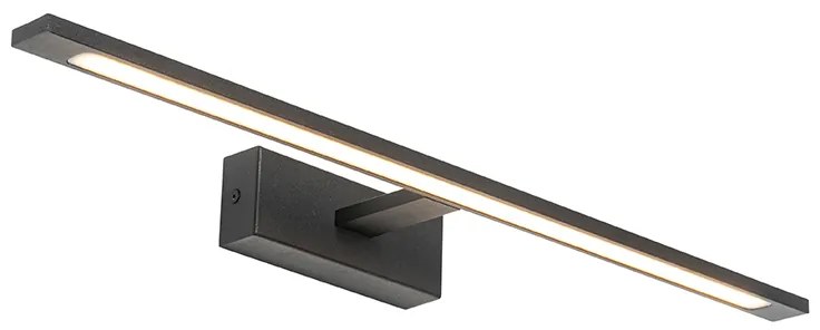 Candeeiro de parede moderno preto 62 cm com LED IP44 - Jerre