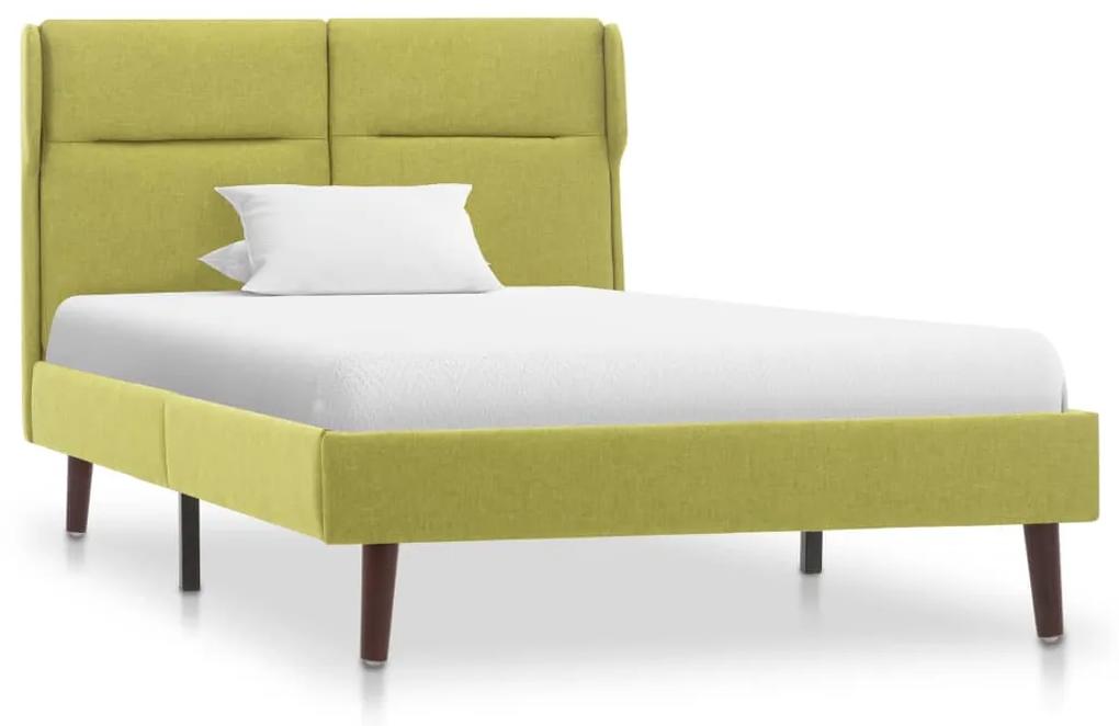 286871 vidaXL Estrutura de cama 90x200 cm tecido verde