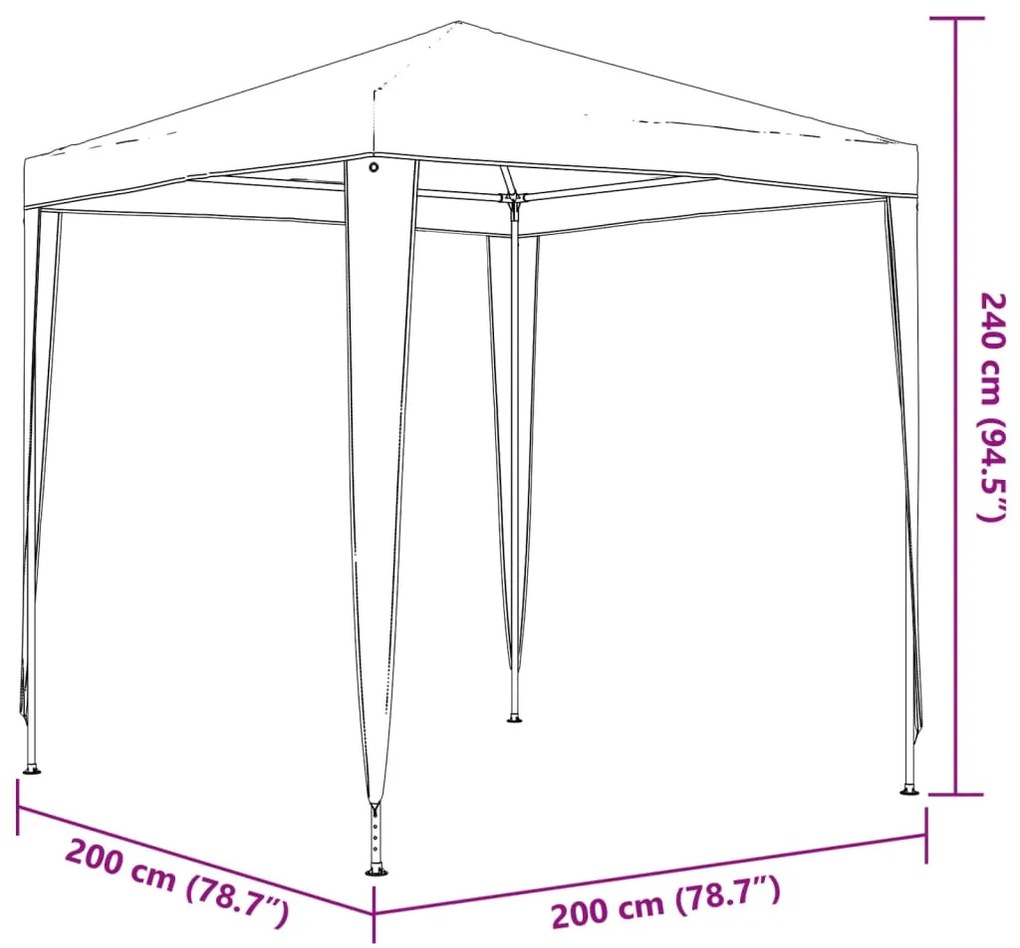 Tenda para festas 2x2 m branco