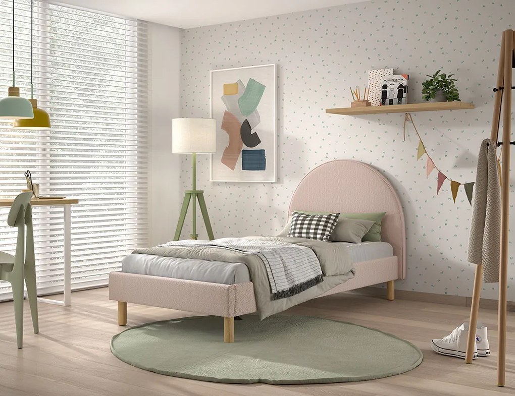 Cama Infantil MOON 90x200 + Estrado Rosa