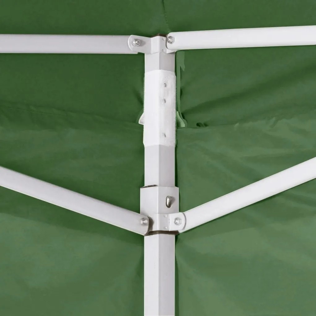 Tenda dobrável 3 x 3 m verde com 4 paredes