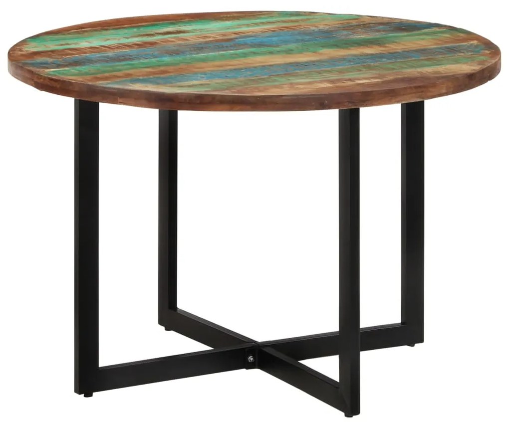 Mesa de jantar 110x75 cm madeira recuperada maciça