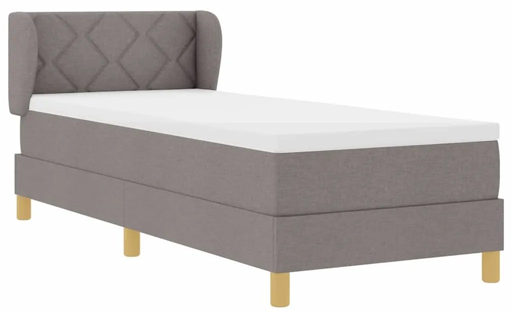 Cama com Estrutura Box e Colchão vidaXL Taupe 80x200 cm Tecido