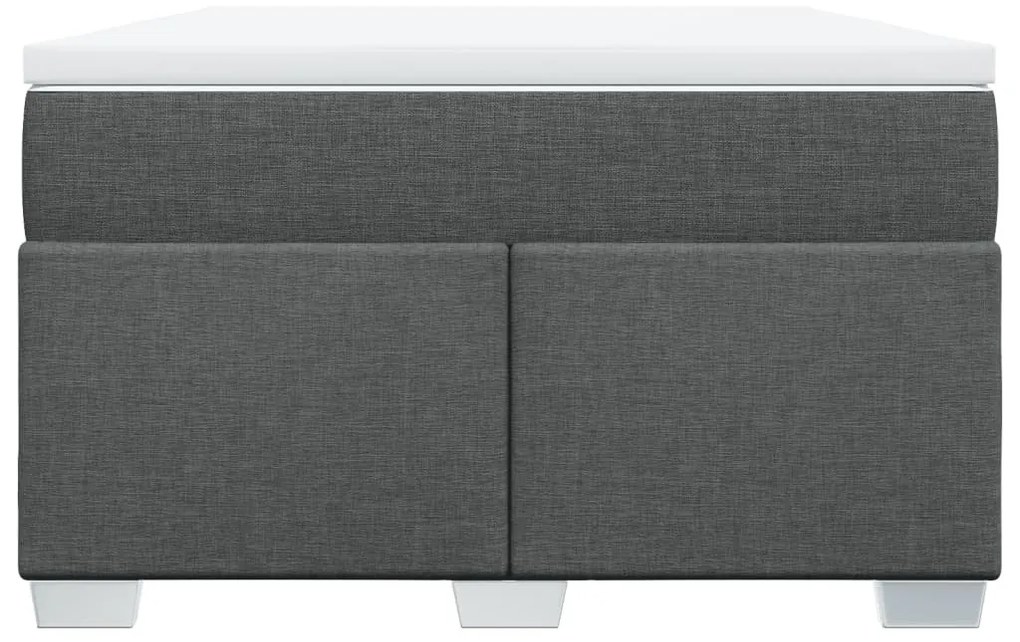 Cama boxspring com colchão 120x190 cm tecido cinzento-escuro