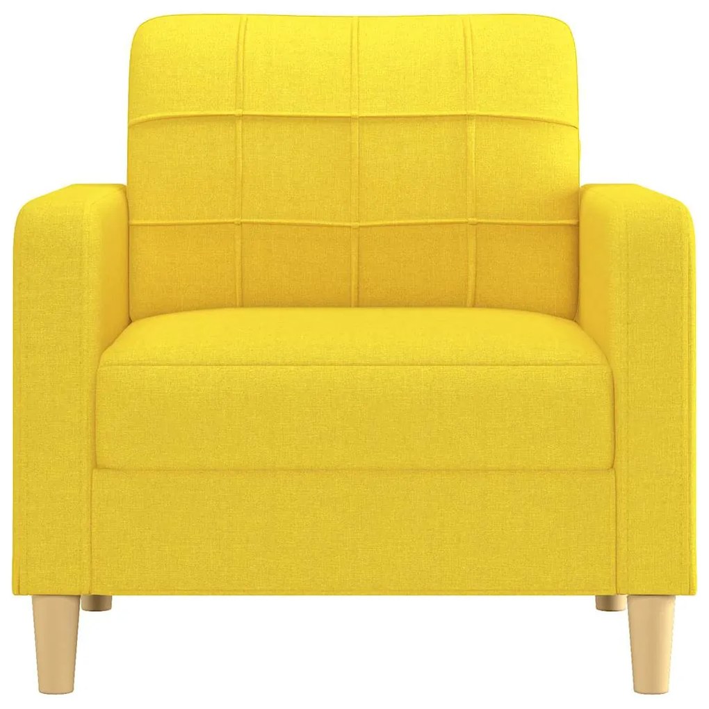 Poltrona 60 cm tecido amarelo-claro