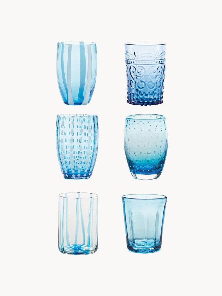 Copos artesanais Melting Pot, conjunto de 6