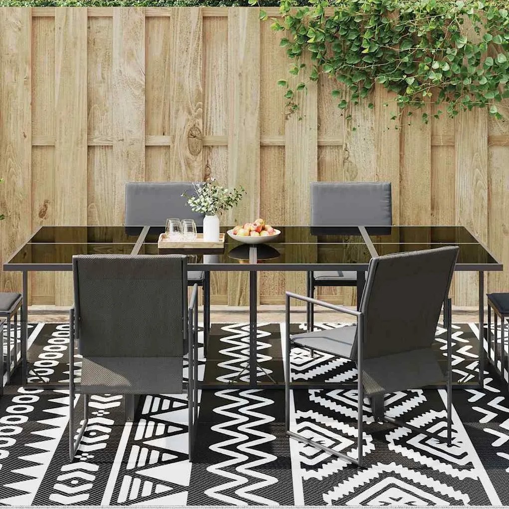 Tapete Exterior ARAKIL Preto e branco Polipropileno 300 x 400 cm