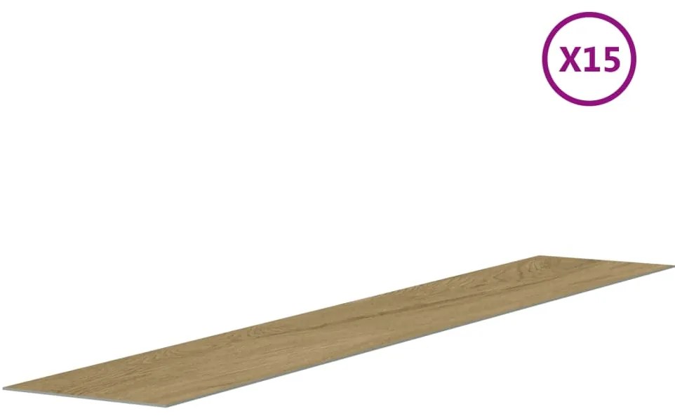 Painel de parede c/ aspeto de madeira 2,06 m² PVC castanho