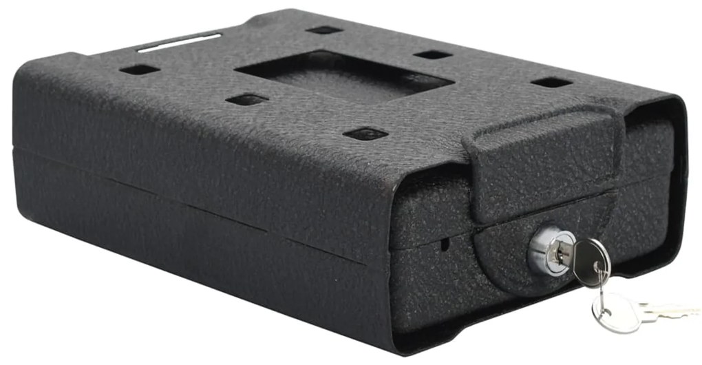 Cofre de Segurança Preto Metal Pequeno Fechaduras