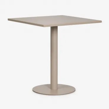 Mesa De Cozinha Quadrada 70x70 Cm Em Ferro Mizzi Moka Brown - Sklum