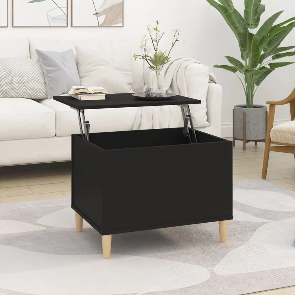 819565 vidaXL Mesa de centro 60x44,5x45 cm derivados de madeira preto