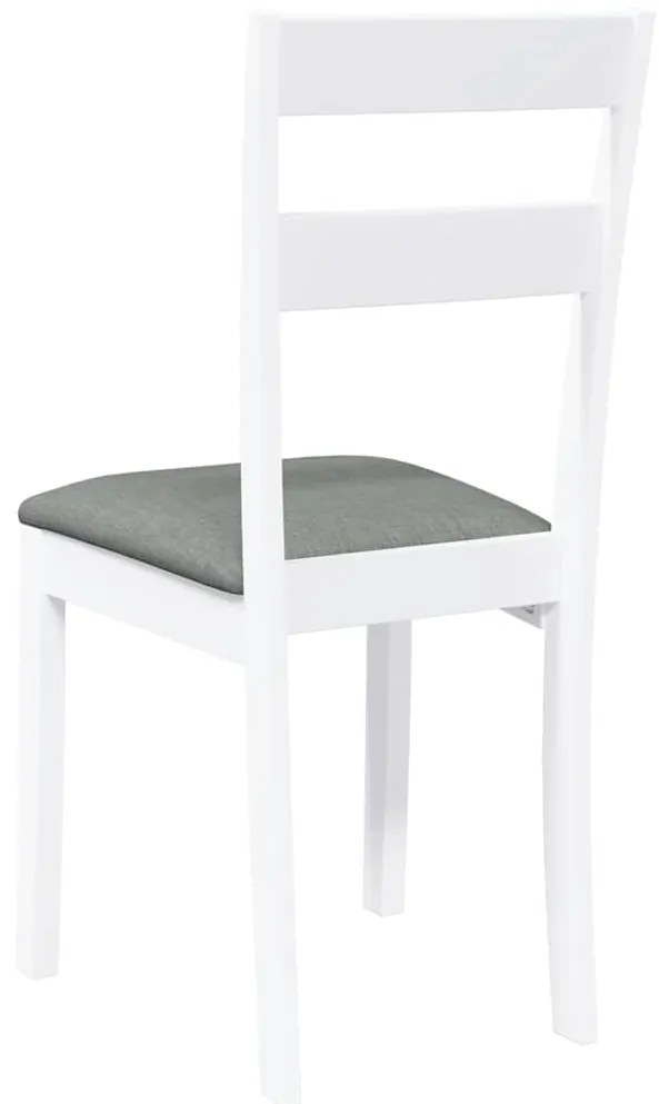 Cadeiras de jantar com almofadões 2 pcs madeira maciça branco