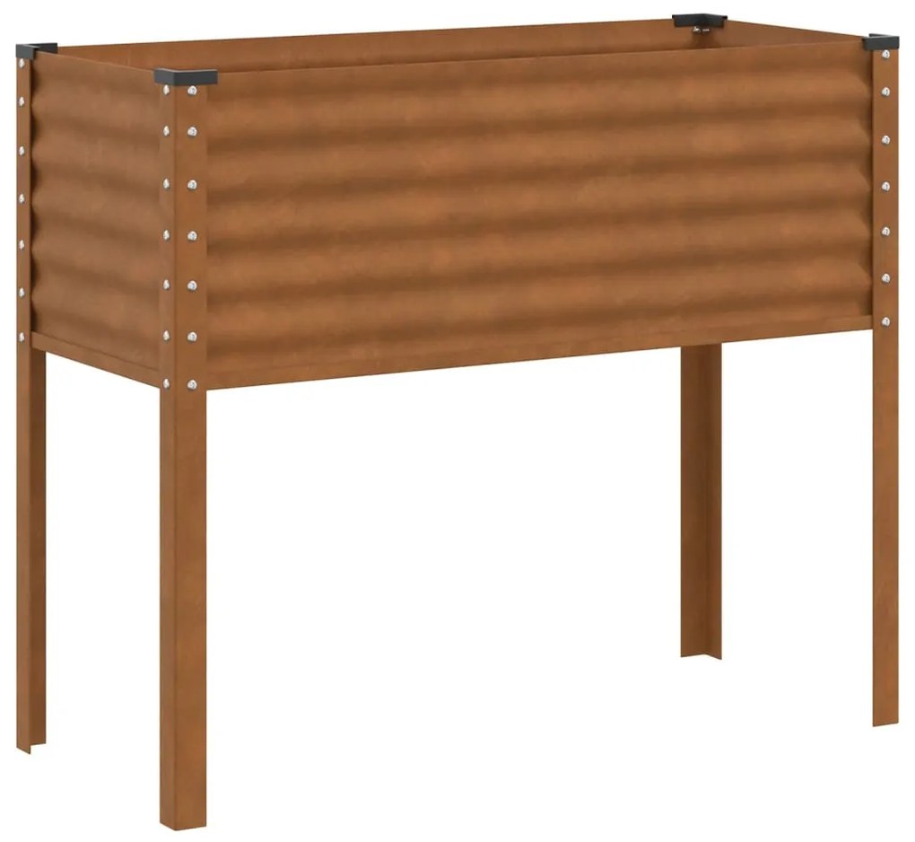 Vaso/floreira 100x41x90 cm aço resistente às intempéries