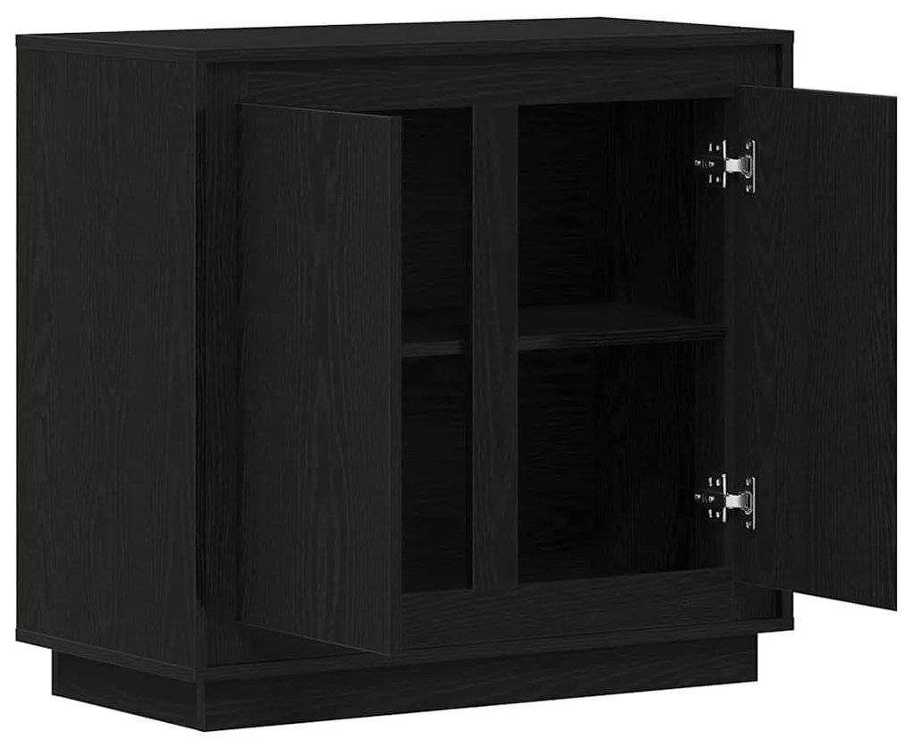 Buffet vidaXL Preto Carvalho 80x34x75 cm Madeira Engenharia