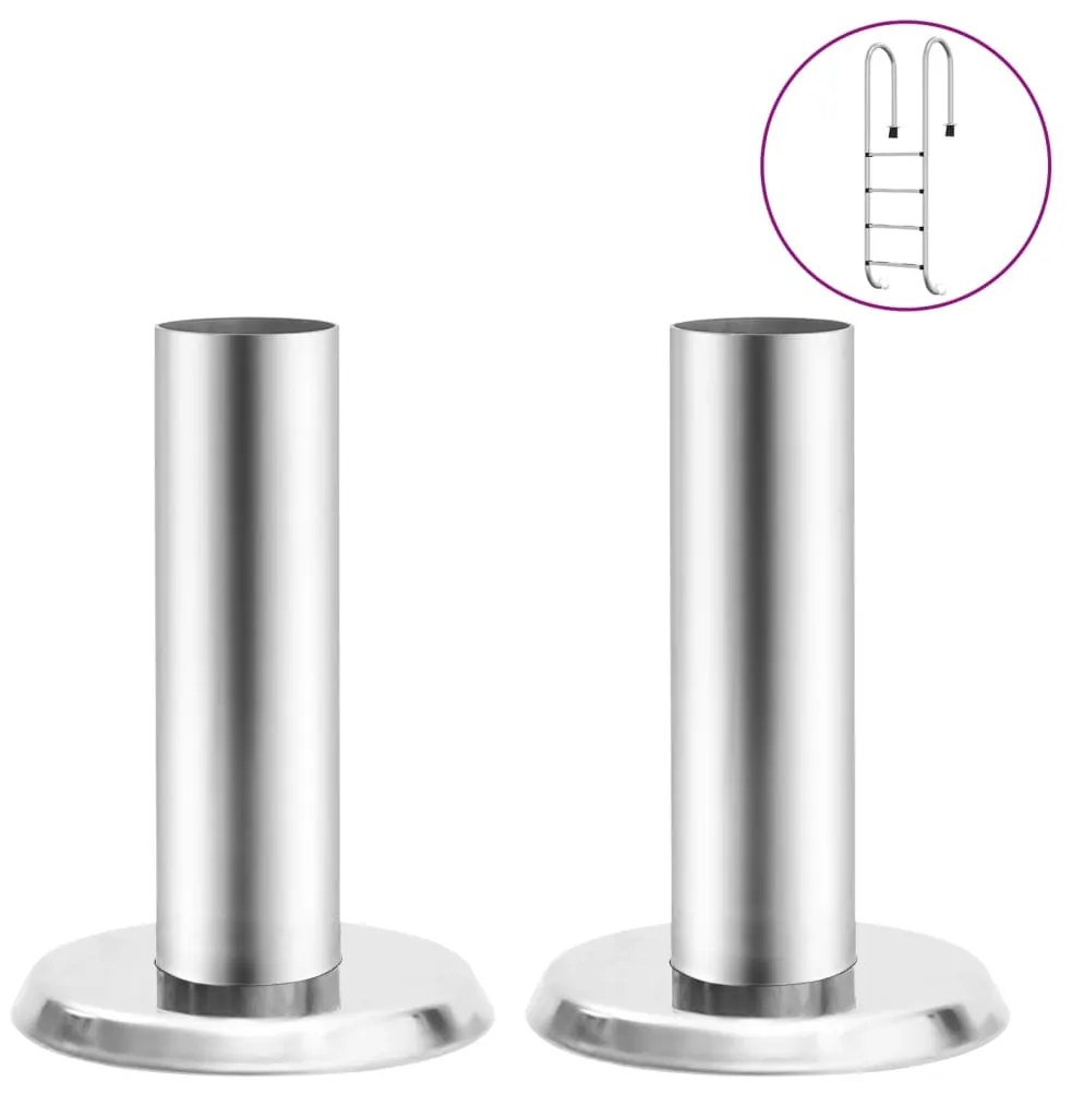 Suportes p/ corrimão de escada piscina 2 pcs aço inoxidável 304