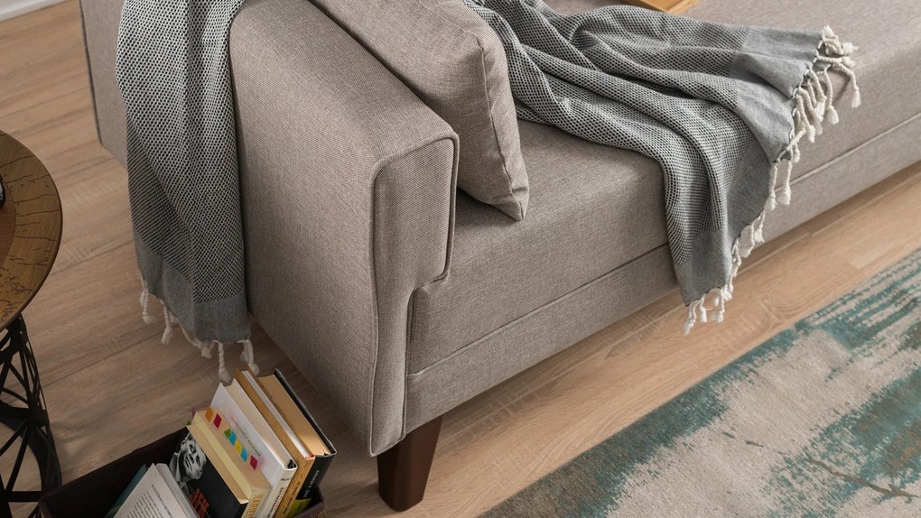 Sofá de 3 Lugares Bella – Creme – 208x85x81 cm