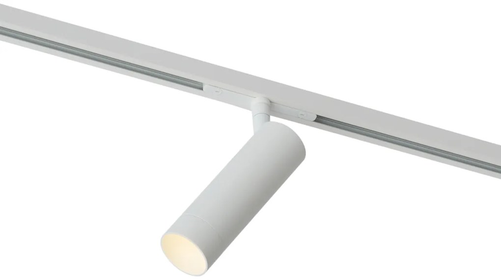 Foco moderno branco para sistema de calha monofásico GU10 35mm - Slimline Uzzy Moderno