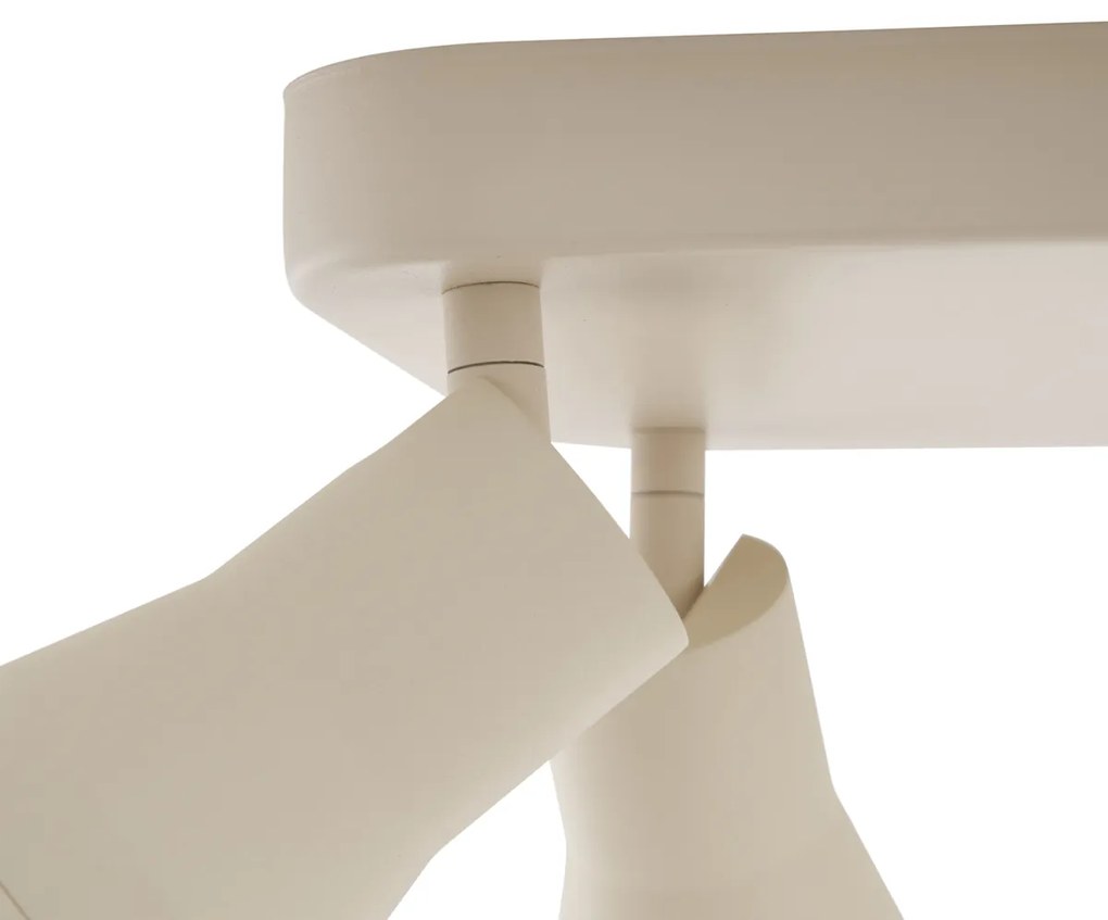 Candeeiro de Teto GU10 Bege Quadrado 50mm 4 Luzes - Stanley