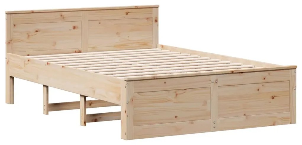 Cama com estante sem colchão 160x200 cm pinho maciço