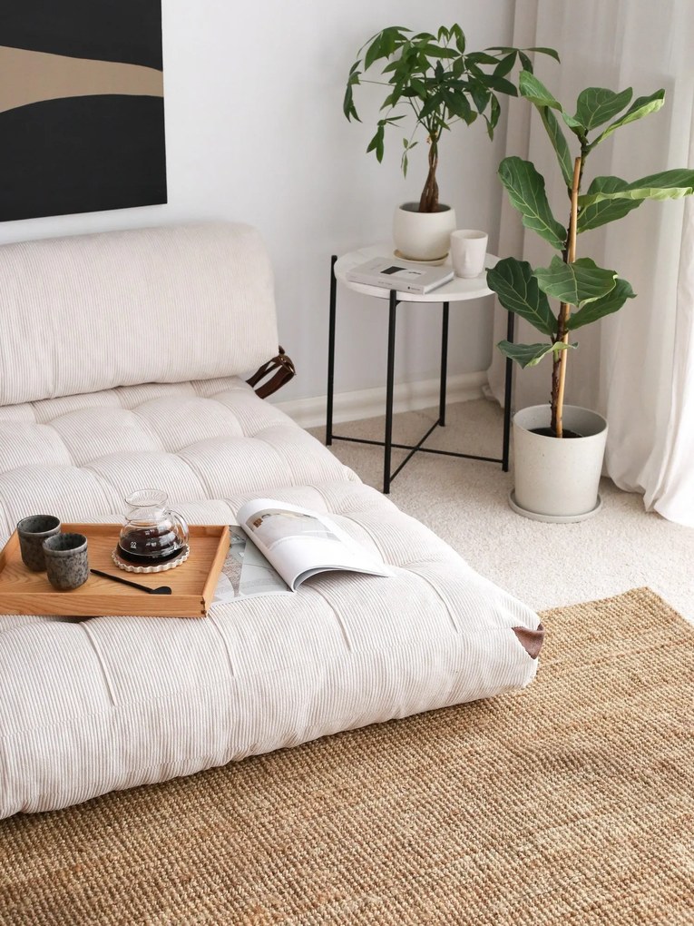 Sofá-Cama 2 Lugares Fold – Branco – 120x79x75 cm