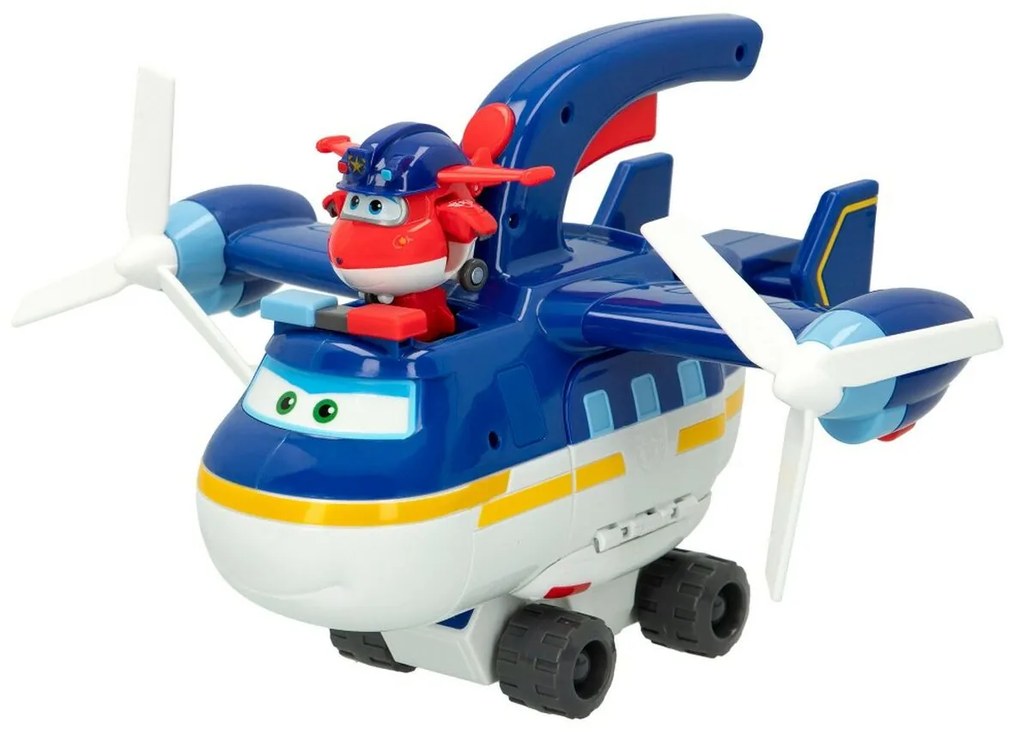 Figura articulada Super Wings Avião Polícia 2 em 1