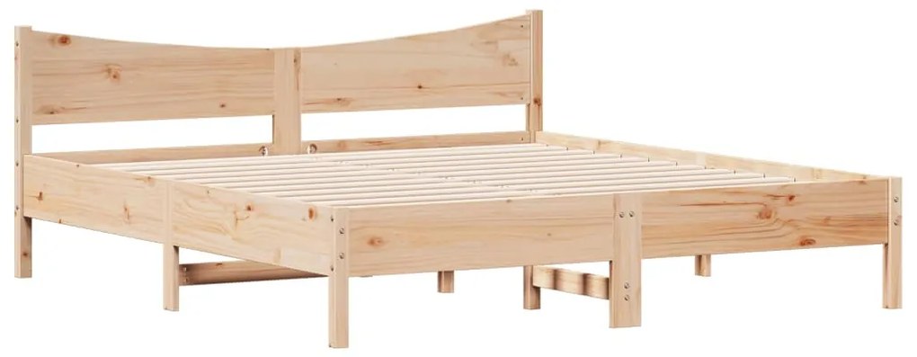 Cama sem colchão 200x200 cm madeira de pinho maciça