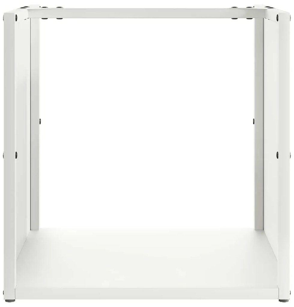 Suporte para lenha 40x40x40 cm aço laminado a frio branco
