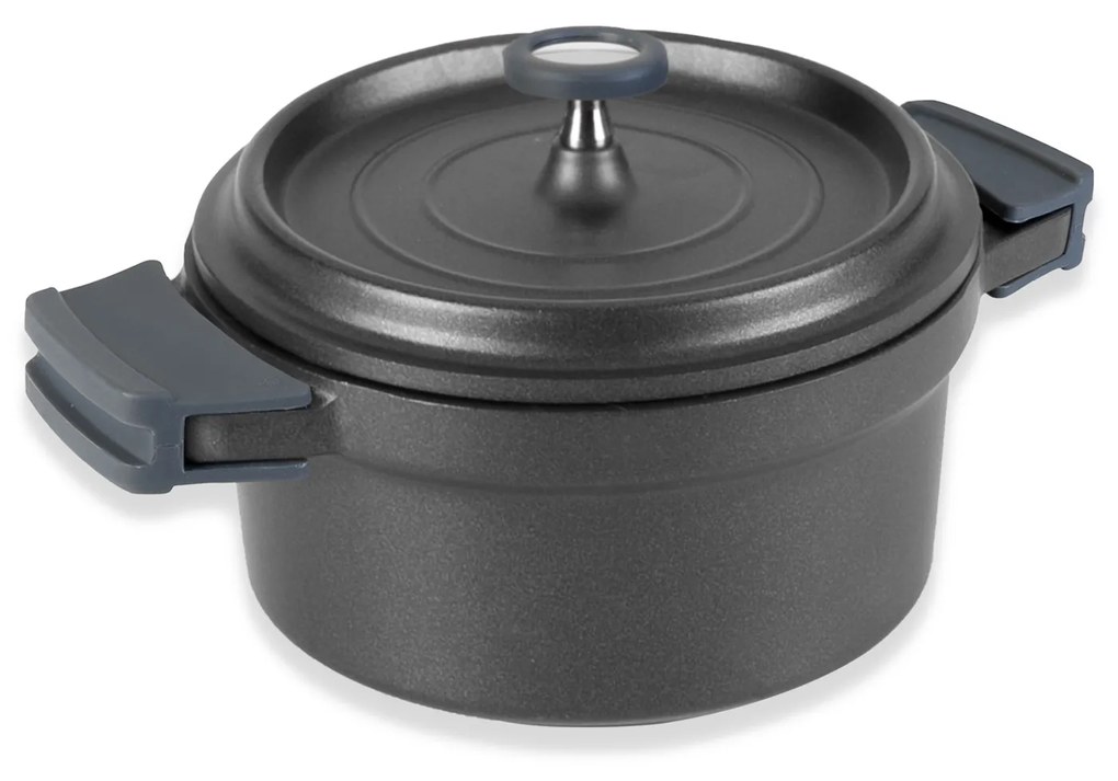 Caçarola Alumínio Fundido Redondo Preto 1.3L 16X7cm