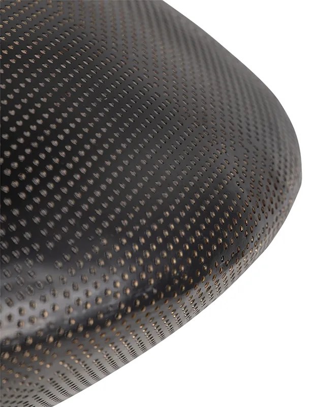 Candeeiro de suspensão oriental preto com dourado 60 cm - Radiance Oriental