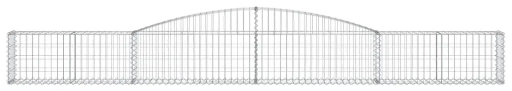 Cestos gabião arqueados 6 pcs 400x30x40/60 cm ferro galvanizado