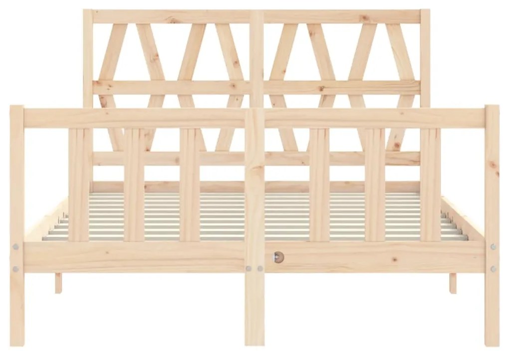 Cama sem colchão 140x190 cm madeira de pinho maciça