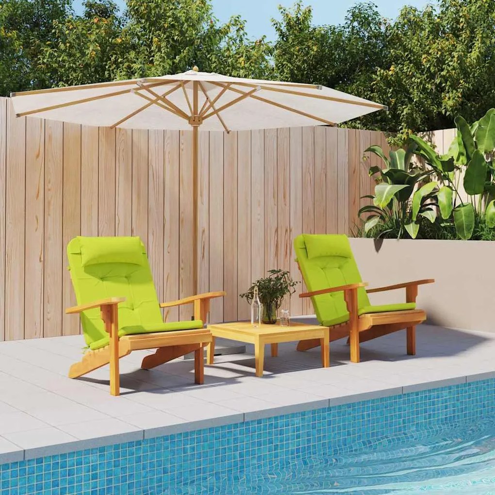 vidaXL Almofadas Verdes Brilhantes para Cadeira 2 pcs Verde brilhante