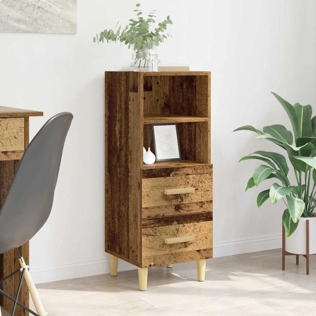 vidaXL Buffet Madeira antiga 34 x 34,5 x 90 cm Madeira processada