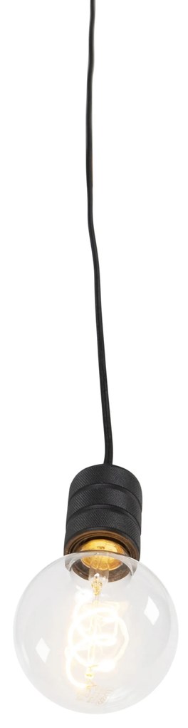 Candeeiro de suspensão design preto com ficha - Cavalux Moderno,Design