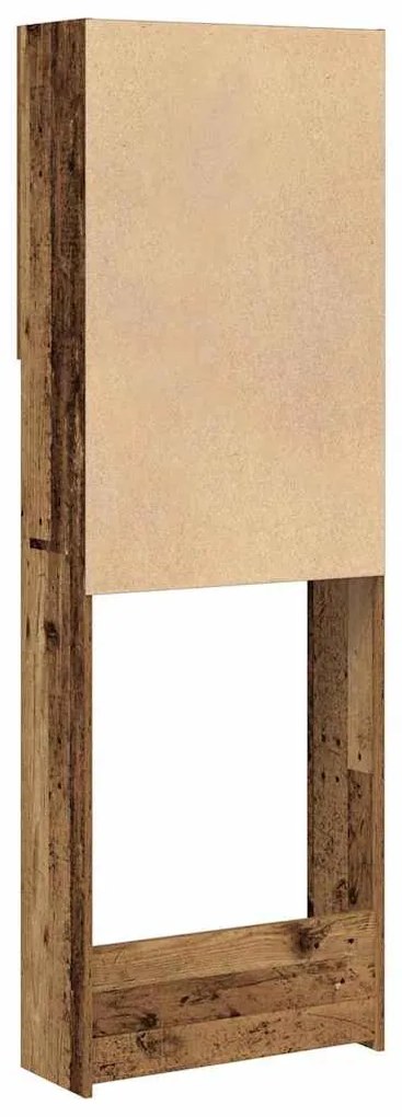 Armário sanita/máquina de lavar 64x25,5x190 cm madeira velha