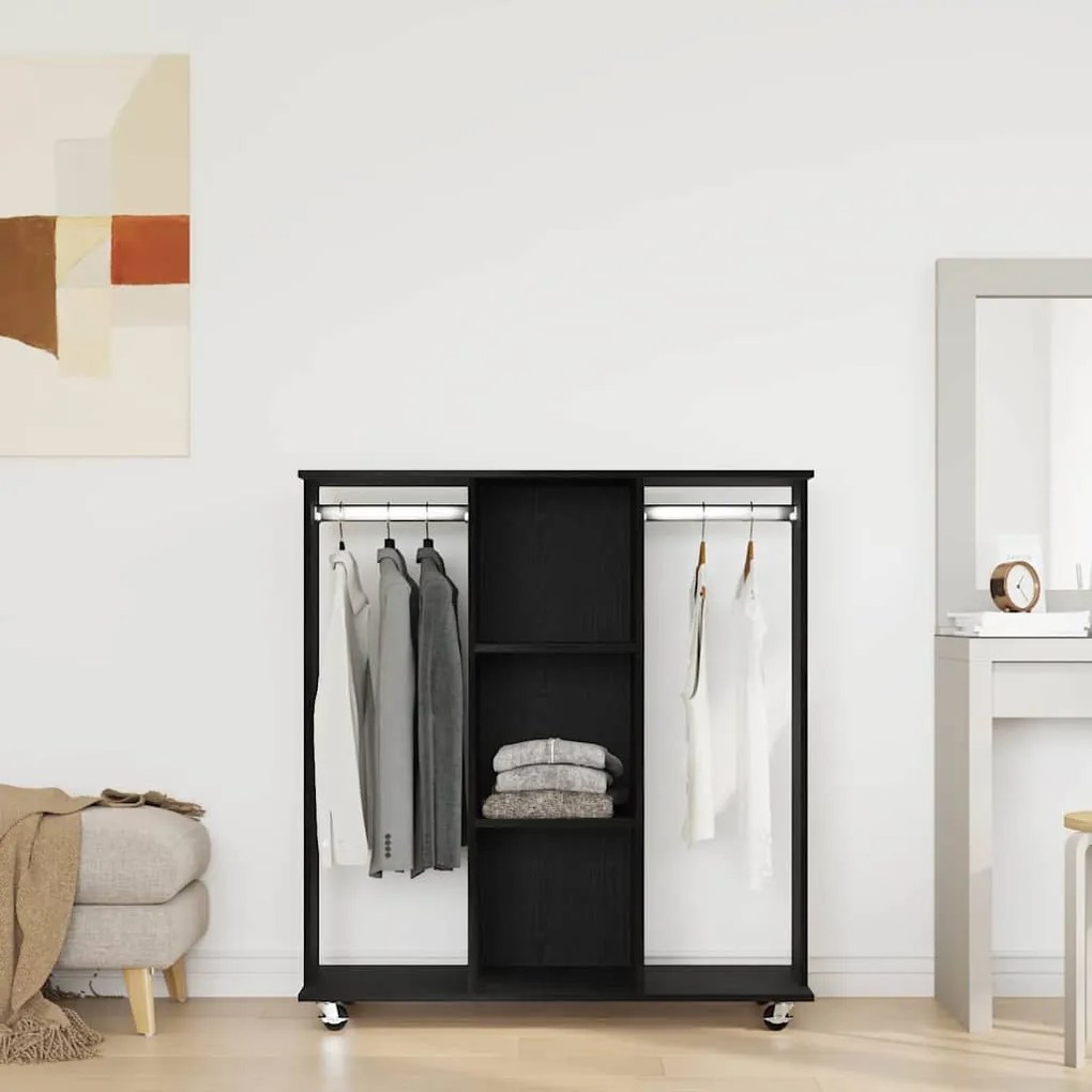 vidaXL Guarda-roupa com prateleira Carvalho preto 102 x 38 x 110 cm