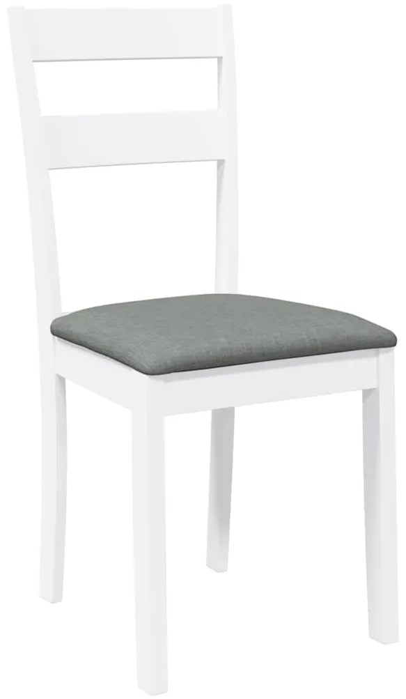 Cadeiras de jantar com almofadões 2 pcs madeira maciça branco