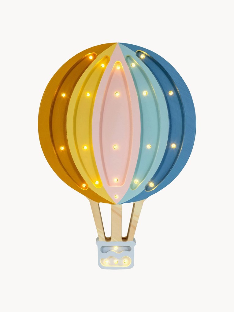 Candeeiro de teto LED para crianças regulável artesanal Hot Air Balloon, com temporizador e controlo remoto