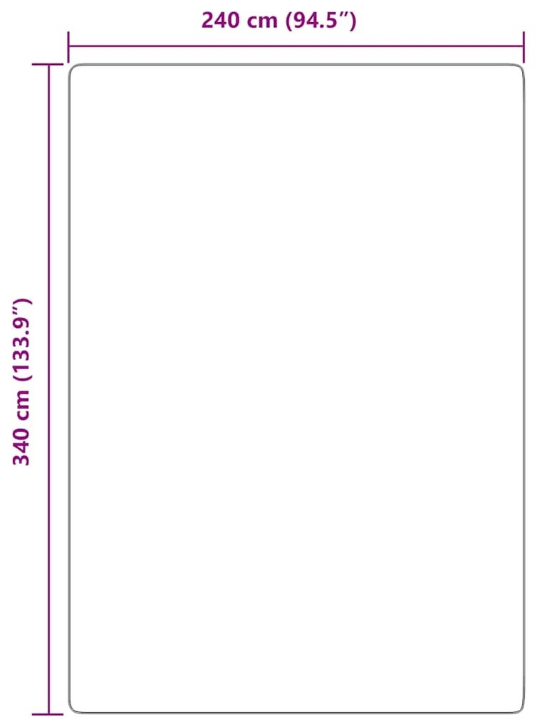 Tapete shaggy de pelo alto NAVARRA 240x340 cm cinzento-escuro
