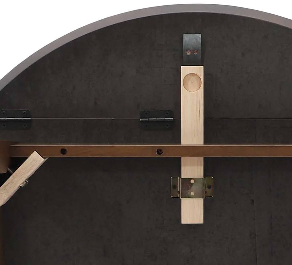 Mesa de jantar madeira seringueira maciça castanho