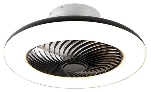 Ventilador de teto preto incl. LED com controle remoto - Clima Design