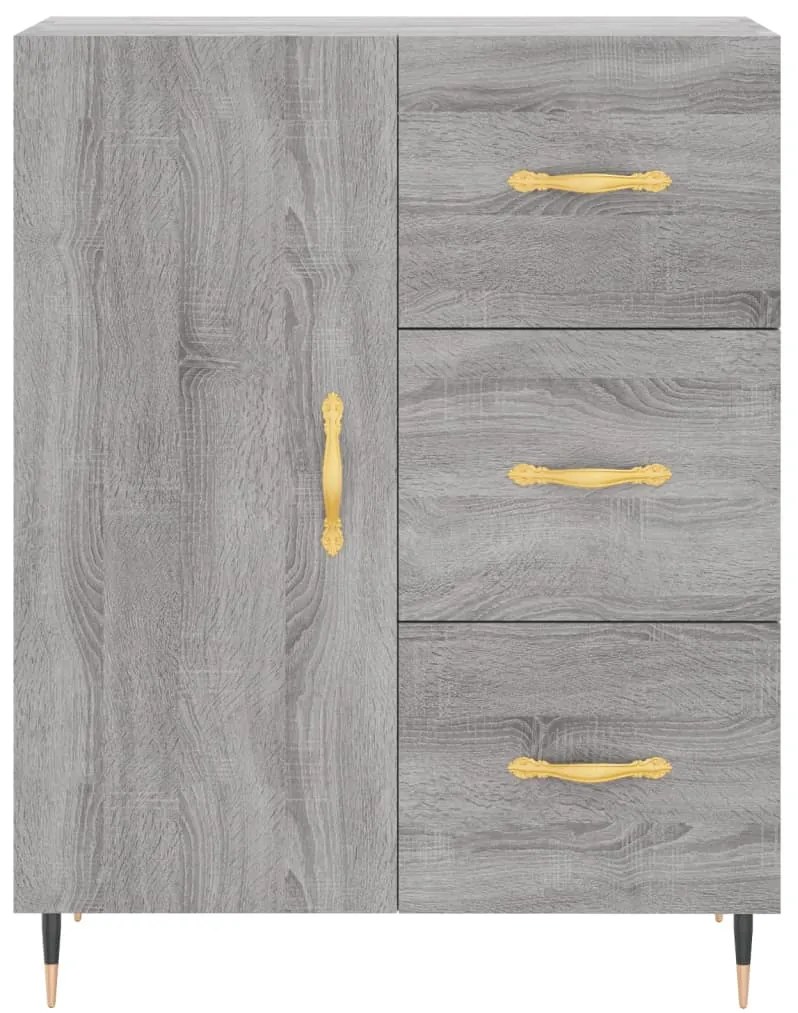 Armário alto 69,5x34x180 cm derivados de madeira sonoma cinza