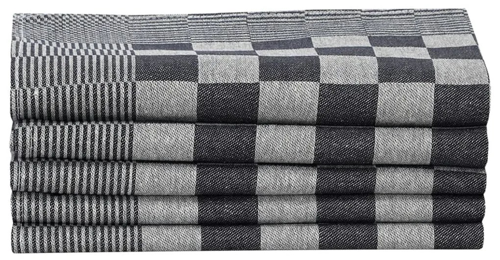 Conjunto de panos de cozinha 20 pcs algodão preto e branco