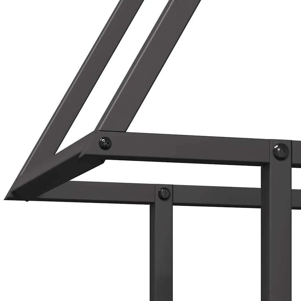 Suporte para lenha 50x25x60 cm aço laminado a frio preto