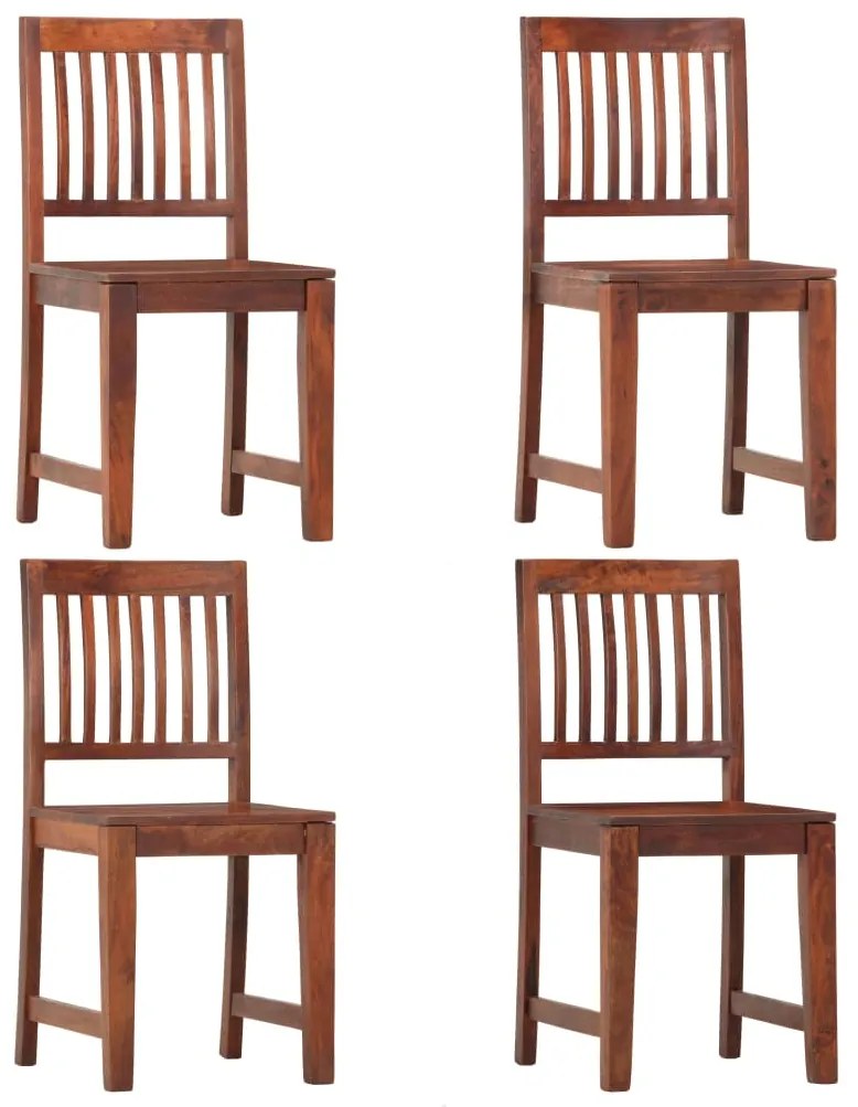 Cadeiras de jantar 4 pcs madeira de mangueira maciça
