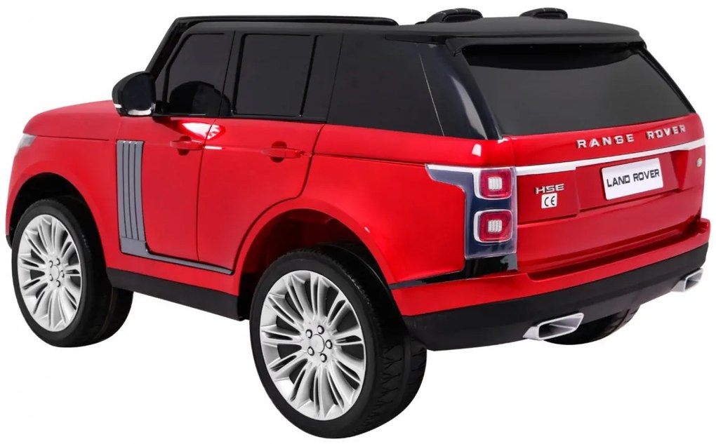 Carro elétrico para Crianças 24V 4x4 2 Lugares Range Rover HSE Rodas de EVA, Assento de couro Vermelho Pintado