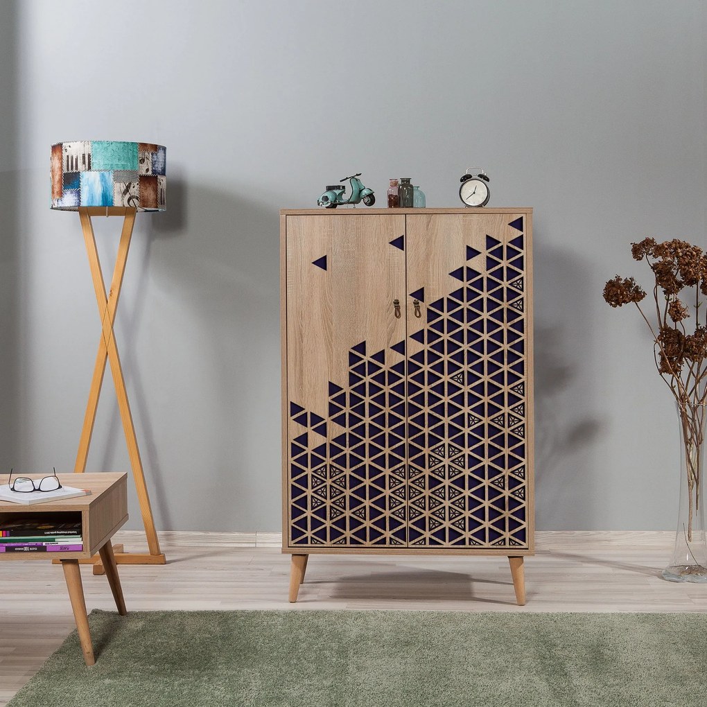 Armário Multiuso Multibox – Carvalho Sonoma – 80x127x36 cm
