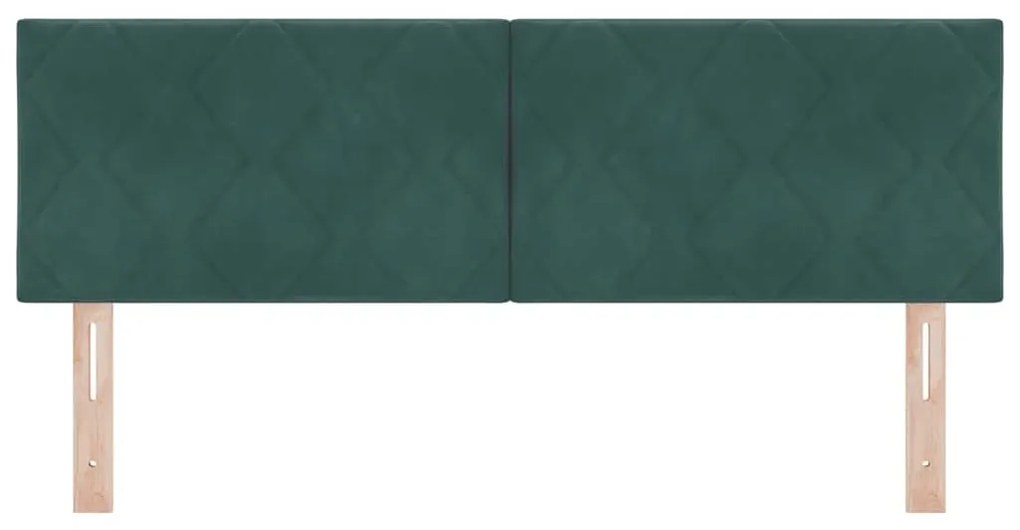 Cabeceira , Design de Blocos de Diamante, Verde Escuro, 144 cm de Velu
