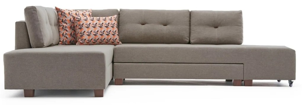 Sofá-Cama de Canto Manama – Creme – 280 x 85 x 206 cm