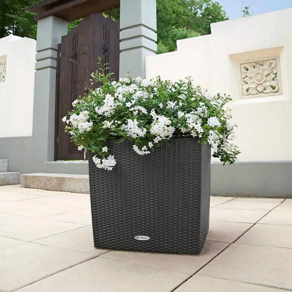 442087 LECHUZA Vaso CUBE Cottage 50 ALL-IN-ONE cor granito